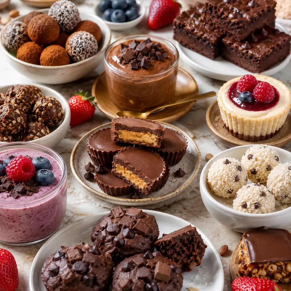 Mousse de chocolate y parfaits